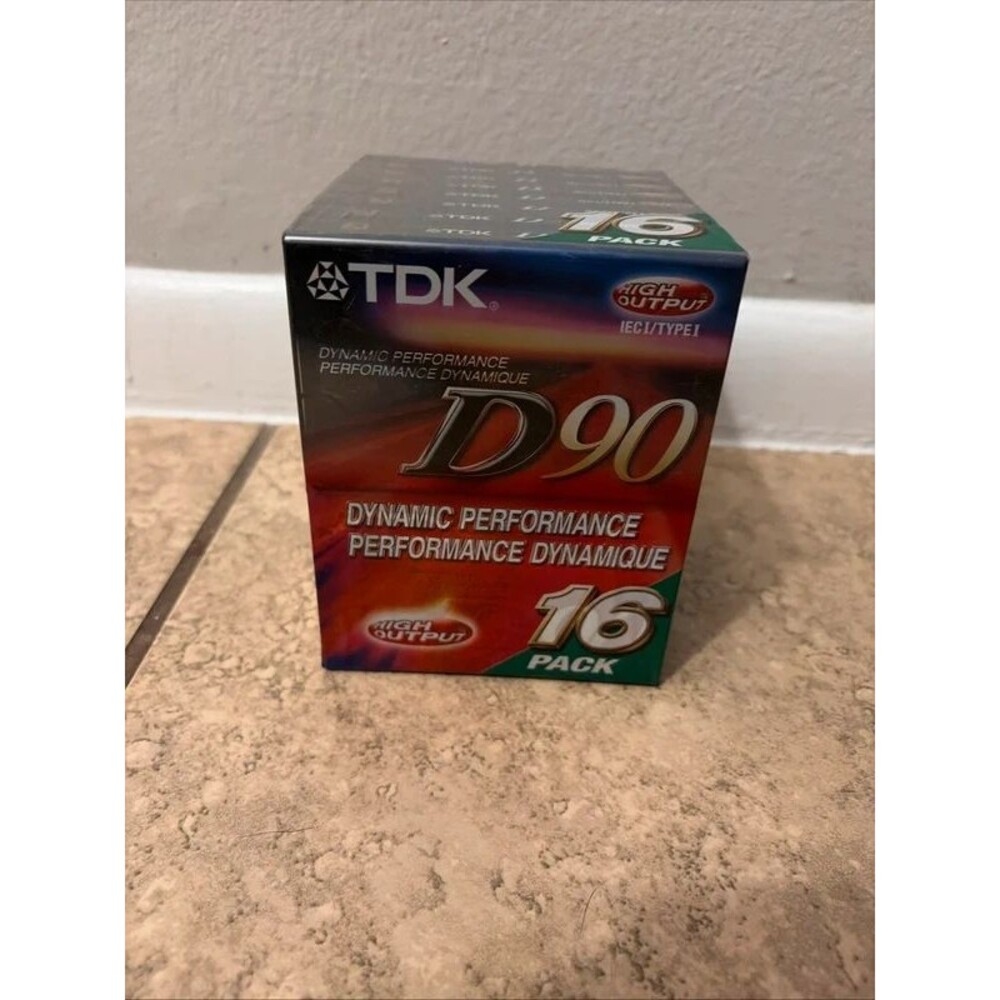 New TDK D-90 Audio Cassette Tapes 16 Pack High Output Dynamic Performance D90